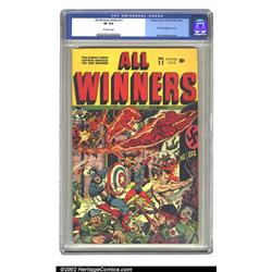 All Winners Comics #11 (Timely, 1943) CGC VF 8.0 Off-white pages. The eye-appeal of this classic...