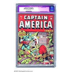 Captain America Comics #4 (Timely, 1941) CGC Apparent VF+ 8.5 Slight (P) Cream to off-white pages...