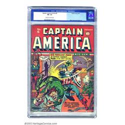 Captain America Comics #6 (Timely, 1941) CGC FN- 5.5 Cream to off-white pages. Cap socks it to a...