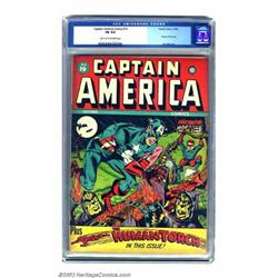Captain America Comics #19 (Timely, 1942) CGC FN 6.0 Light tan to off-white pages. Another grippi...