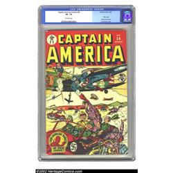 Captain America Comics #36 (Timely, 1944) CGC VF- 7.5 Off-white pages. Captain America reaches do...
