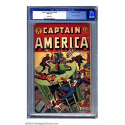 Captain America Comics #43 (Timely, 1944) CGC FN- 5.5 Off-white pages. Is it a Schomburg cover or...