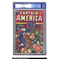 Captain America Comics #61 (Timely, 1947) CGC VF- 7.5 Off-white pages. A great Syd Shores Red Sku...