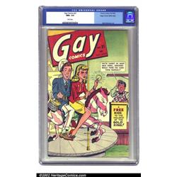 Gay Comics #21 Mile High pedigree (Timely, 1945) CGC NM+ 9.6 White pages. This fantastically high...