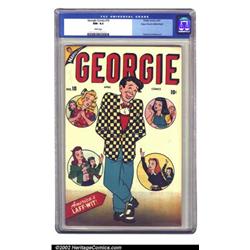 Georgie Comics #10 Mile High pedigree (Timely, 1947) CGC NM- 9.2 White pages. Teen-age "good girl...