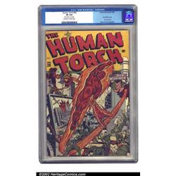 The Human Torch #20 (Timely, 1945) CGC VF 8.0 Off-white to white pages. This is the last of the d...