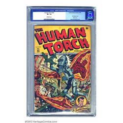 The Human Torch #23 (Timely, 1946) CGC VF- 7.5 Off-white pages. Probably the best post-war Schomb...