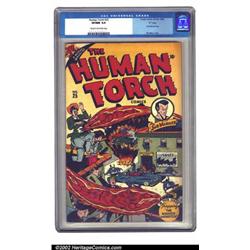 The Human Torch #25 "D" pedigree (Timely, 1946) CGC VF/NM 9.0 Cream to off-white pages. Sol Brods...