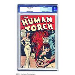 The Human Torch #30 (Timely, 1948) CGC FN 6.0 White pages. This cover by Syd Shores has to be one...