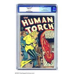 The Human Torch #32 (Timely, 1948) CGC VG/FN 5.0 Off-white pages. Sun Girl makes one of her rare...