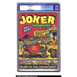 Joker Comics #2 Mile High pedigree (Timely, 1942) CGC VF 8.0 White pages. A gorgeous early Timely...