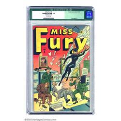 Miss Fury #8 (Timely, 1945) CGC Qualified VF/NM 9.0 Off-white pages. Qualification: centerfold de...