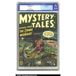 Mystery Tales #1 Bethlehem pedigree (Atlas, 1952) CGC VF- 7.5 Off-white pages. Horror strikes at...