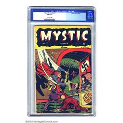 Mystic Comics Vol. 2, #1 (Timely, 1944) CGC VG+ 4.5 Off-white pages. The Angel swoops in to rescu...