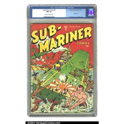 Sub-Mariner Comics #8 (Timely, 1942) CGC NM- 9.2 Cream to off-white pages. Schomburg hands in a c...