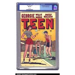 Teen Comics #22 Mile High pedigree (Marvel, 1947) CGC NM 9.4 White pages. This cute Marvel featur...