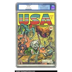 U.S.A. Comics #1 Kansas City pedigree (Timely, 1941) CGC VF 8.0 Off-white to white pages. The Def...