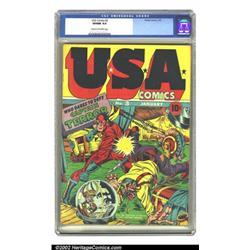 U.S.A. Comics #3 (Timely, 1941) CGC VF/NM 9.0 Cream to off-white pages. Captain Terror busts into...