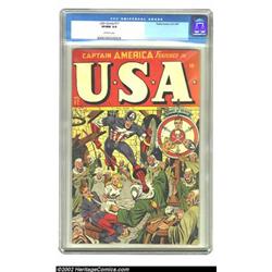 U.S.A. Comics #17 (Timely, 1945) CGC VF/NM 9.0 Off-white pages. Captain America once again saves...