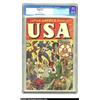 Image 1 : U.S.A. Comics #17 (Timely, 1945) CGC VF/NM 9.0 Off-white pages. Captain America once again saves...