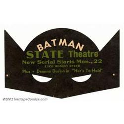Batman State Theatre Mask (DC, 1942). In 1942, the State Theatre and the Philadelphia Record News...