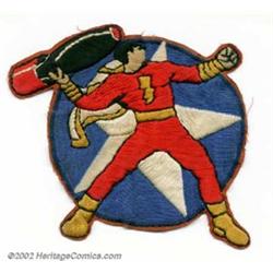 Captain Marvel Patch (Fawcett, 1943). This World War II Navy Jacket Chest Patch was produced in 1...