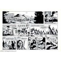 Russ Heath - Original Comic Strip Art for the Lone Ranger (New York Times Syndicate, 1980s). Russ...