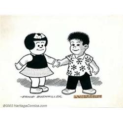 Ernie Bushmiller - Original Illustration of Nancy (United Features Syndicate, 1961). Ernie Bushmi...