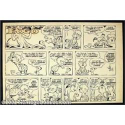 Walt Kelly - Original Art for Pogo Sunday dated May 16, 1965 (Hall, 1965). Walt Kelly is one of t...