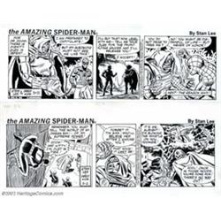 Fred Kida - Original Comic Strip Art for The Amazing Spider-Man Daily, Lot of 4 (King Features Sy...