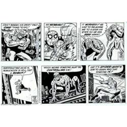 Larry Lieber - Original Comic Strip Art for The Amazing Spider-Man Daily, Lot of 5 (King Features...