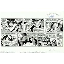 Alex Saviuk and Joe Sinnott - Original Comic Strip Art for The Amazing Spider-Man Sunday dated 8-...