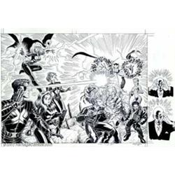 Arthur Adams - Original Cover to X-Men The Movie Special (Marvel/Wizard, 2000). A promotional com...