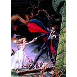 Ken Bald - Original Cover Art for Dracula Lives #12 (Marvel, 1975). Pursued by an angry mob of vi...