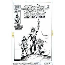 John Buscema - Original Cover Art for Conan the Barbarian Movie Special #1 (Marvel, 1982). Follow...