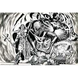 Ernie Chan - Original Art for Savage Sword of Conan #54 (Marvel, 1980). Robert E. Howard's Atlant...