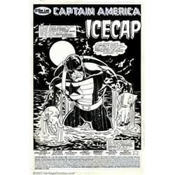Kieron Dwyer and Al Milgrom - Captain America #349, Splash page (Marvel, 1989). Kieron Dwyer penc...