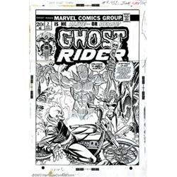 Gil Kane and Joe Sinnott - Original Cover Art for Ghost Rider #2 (Marvel, 1973). Ghost Rider is r...