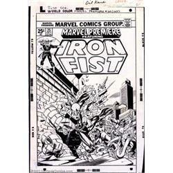 Gil Kane and Dan Adkins - Original Cover Art for Marvel Premiere # 25 (Marvel, 1975). The walls h...