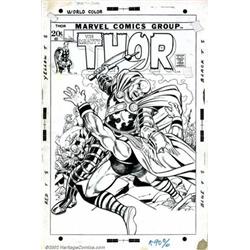 Gil Kane and Vince Colletta - Original Cover Art for Thor #201 (Marvel, 1972). A senses-shatterin...