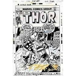 Gil Kane - Original Cover Art for Thor #208 (Marvel,1973). A mythic cover from the late 70s penci...