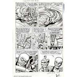 Jack Kirby and Dick Ayers - Original Art for Fantastic Four #14, page 18 (Marvel, 1963). Battling...