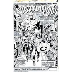 Jack Kirby and Frank Giacoia - Tales of Suspense # 84, Splash Page (Marvel, 1966). Captain Americ...