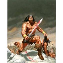 Bob Larkin - Original Painting for the Cover to Savage Sword of Conan #44 (Marvel, 19790). This i...