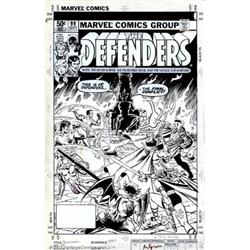 Al Milgrom - Original Cover Art for The Defenders #99 (Marvel, 1981). Fan-turned-pro Al Milgrom c...