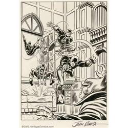 John Romita, Sr. - Original Daredevil Presentation Illustration (1974). Prepared as a presentatio...