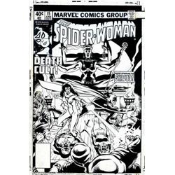 Bill Sienkiewicz and Bob McLeod - Original Cover Art for Spider-Woman #15 (Marvel, 1979). Early s...