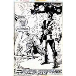 Jim Starlin and Rudy Nebres - Original Art Splash Page for Dr. Strange #26 (Marvel, 1977). This i...
