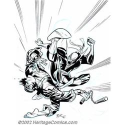 Bruce Timm - Original Illustration of Iron Fist/Shang-Chi (2001). Bursting with energy, this supe...