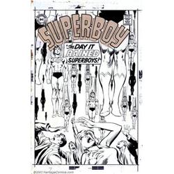 Neal Adams - Original Cover Art for Superboy #159 (DC,1969). A sky full of falling Superboys deli...